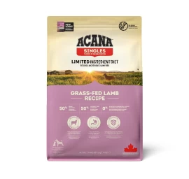 ACANA Singles Grass-Fed Lamb su obuoliais sausas maistas sunims 2 kg, begrudis, vieno baltymo