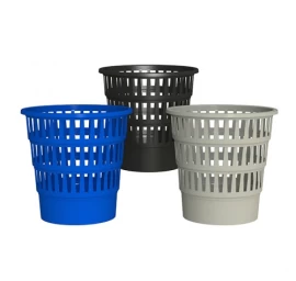 AD Class šiukšlių dėžė perforuoto plastiko juoda