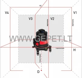 LAZERINIS NIVELYRAS ADA ULTRALINER 360 4V А00469 А00477