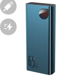Adaman Powerbank 2x Usb 1x Usb-c 1x Microusb 20000mah 65w Quick Charge Blue