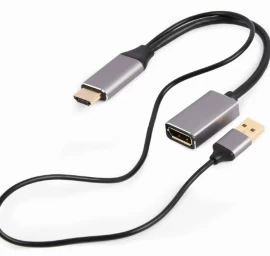 Adapter HDMI to DP 4K F 60Hz USB-A powered