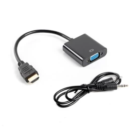 Adapter Lanberg AD-0017-BK (HDMI M - D-Sub (VGA) F; 0,20m; black color)