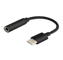 Adapter SAVIO AK-35/B (Socket type C - Jack stereo 3,5 mm ; 0,12m; black color)