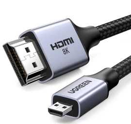 Adapterio Kabelis Micro Hdmi - Hdmi 2.1 8k 2 M Pilkas
