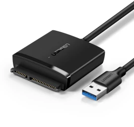 Adapterio Kabelis, Skirtas Hdd Ir Ssd Sata 2,5&#039;&#039; / 3,5&#039;&#039; Usb 3.0 Iki 12 Tb - Juodas