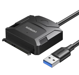 Adapterio Kabelis, Skirtas Hdd Ir Ssd Sata 2,5&#039;&#039; / 3,5&#039;&#039; Usb 3.0 Iki 4 Tb - Juodas