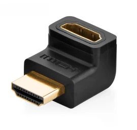 Adapterio Kampinis Kištukas Hdmi Lizdui Juodas