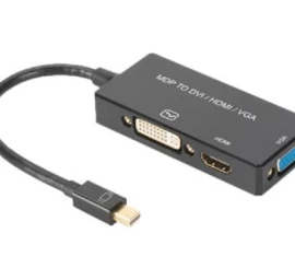 Adapteris Assmann Ak-340419-002-s Mini Displayport - Hdmi + Dvi-d + Vga
