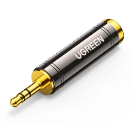 Adapteris Garso 3,5 Mm (vyriškas) į 6,35 Mm Mini Lizdą (moteriškas) Pilkos Spalvos