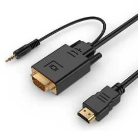 Adapteris Gembird A-hdmi-vga-03-6 Hdmi - 3,5 Mm Minijack/d-sub 15pin
