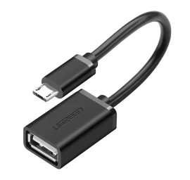 Adapteris Micro Usb (vyriškas) - Usb-a (moteriškas) Otg Plokščias 0,15 M - Juodas