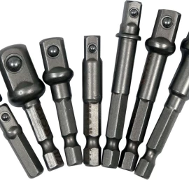 Adapterių komplektas | iš 1/4(6,3 mm) į galvutes 1/4 - 3/8 - 1/2 | 8 vnt. (YT-04639)