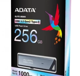 Adata Ue800 256 Gb Talpos Sidabrinis flash Diskas (256 Gb / Sidabrinis )