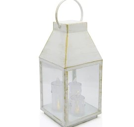 Advento žibintas „roraty“ Led, 35 Cm, 3 žvakės, Balta