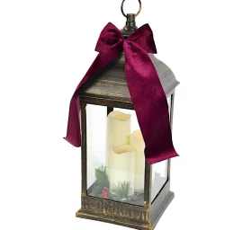 Advento žibintas, žvakidė, Led 60 Cm, 3 žvakės, Juodas