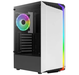 AeroCool Bionic TG RGB  USB 3.0 Mid Tower White