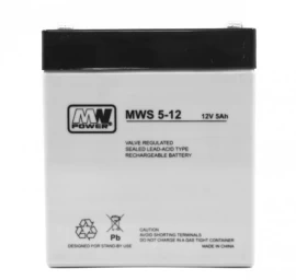 Agm 12 V 5 Ah Akumuliatorius 3-5 Metai 90 × 70 × 107 Mm 1,40 Kg Faston 187 Mws 5-12