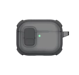 airpods Pro 3 Titan Pro Mag Case Clear Dėklas - Juodas