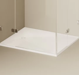 Akmens masės dušo padėklas PAA Lettera 80x100 cm (be panelio)