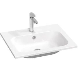 Akmens masės praustuvas Ravak Chrome Slim 60x49 cm, baltas blizgus, XJG01160001