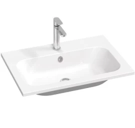 Akmens masės praustuvas Ravak Chrome Slim 70x49 cm, baltas blizgus, XJG01170001
