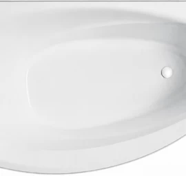Akrilinė vonia Balteco ECLIPSE 169x97x66 cm, balta, E15 , su uždanga ir baltos spalvos sifonu