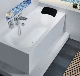 Akrilinė vonia Riho Linares Plug&amp;Play 180x80 cm, kairinė