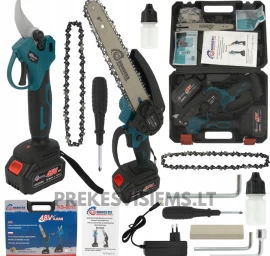 Akumuliatorinis grandininis pjūklas + genėjimo žirklės 48V, RS-6015