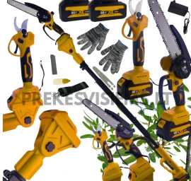 Akumuliatorinis grandininis pjūklas ir sekatorius su teleskopiniu kotu MEISTER, MS-121