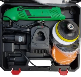 Akumuliatorinis poliruoklis | su rinkiniu | maks. 3000 rpm | 10.8 V | 1,3 Ah (SK0107)
