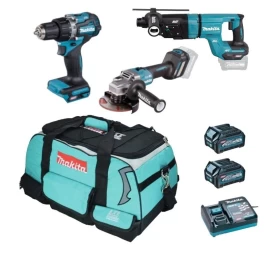 Akumuliatorinių įrankių komplektas MAKITA DK001GD3+ 40V MAX XGT