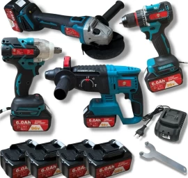 Akumuliatorinių įrankių rinkinys 4in1, Meister Tools, SR-910