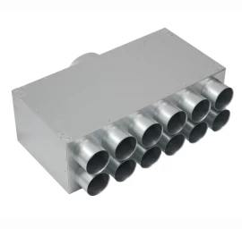 Akustiškai izoliuotas oro paskirstymo kolektorius Basic 12x75x160, L-300mm
