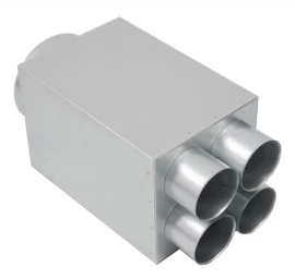 Akustiškai izoliuotas oro paskirstymo kolektorius Basic 4x75x125, L-200mm