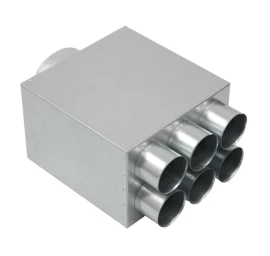 Akustiškai izoliuotas oro paskirstymo kolektorius Basic 6x75x125, L-250mm