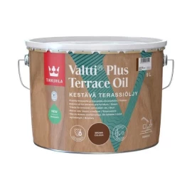 Aliejus medienai TIKKURILA Vallti Plus Terrace Oil, 9l ruda sp.