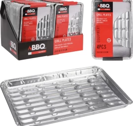 Aliuminio Grill Tabs 24x16cm 4 Paketai