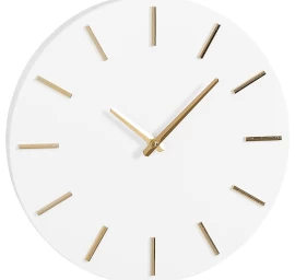 Aliuminio Sieninis Laikrodis Baltas Dia. 35,5 Cm Mica