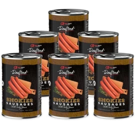 ALPHA SPIRIT Realfood dūmo kvapo dešrelės 400g 6vnt, ALPHD060620012