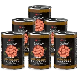 ALPHA SPIRIT Realfood dūmo kvapo pjaustytos dešrelės 400g 6vnt, ALPHD060620051