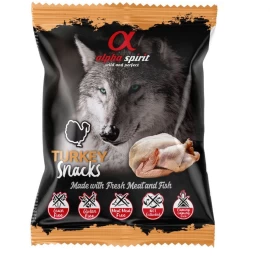 ALPHA SPIRIT SNACKS DOG skanėstai šunims su kalakutiena 50g, A4002350