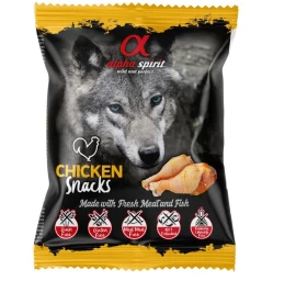 ALPHA SPIRIT SNACKS DOG skanėstai šunims su vištiena 50g (Geriausias iki 2025.07), A4004350