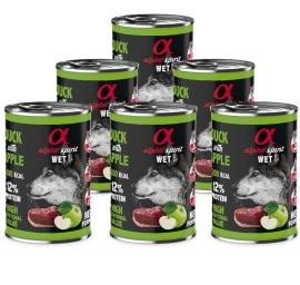 ALPHA SPIRIT WET konservas su antiena ir žaliais obuoliais 400g 6vnt, A4000531
