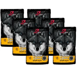 ALPHA SPIRIT WET putėsiai šunims su vištiena 85g 6vnt (24), ALPHD050000508