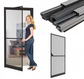 Alu Durų Tinklelis Nuo Uodų 100x215 Antracitas Basic Plus