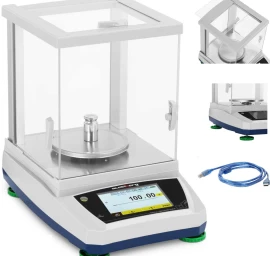 Analitinės Laboratorinės Svarstyklės Su Stikliniu Dangteliu Ir Lcd Jutikliniu Skydeliu 600 G / 0,01 G Analitinės Laboratorinės Svarstyklės Su Stikliniu Dangteliu Ir Lcd Jutikliniu Skydeliu 600 G / 0,01 G