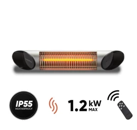 Anglies pluošto infraraudonųjų spindulių šildytuvas Veito BLADE MINI, sidabrinis