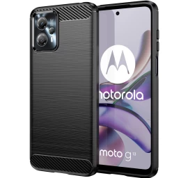 Anglinis Dėklas Motorola Moto G13 Lankstus Silikoninis Anglinis Dėklas Juodas