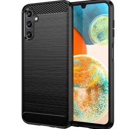 Anglinis Dėklas Samsung Galaxy A14 5g Lankstus Silikoninis Anglinis Dėklas Juodas