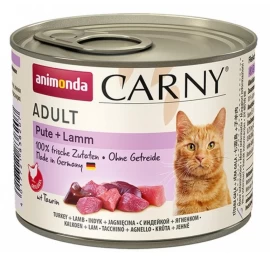 Animonda Carny Adult visavertis šlapias pašaras suaugusioms katėms, kalakutiena ir ėriena, konservai, 200g